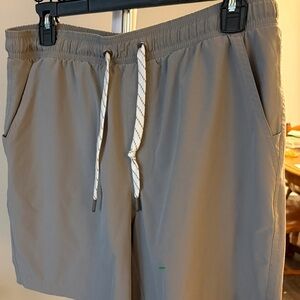 Men's Tan Drawstring Shorts